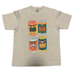 Uniqlo The Simpsons Duff Beer Men's Large T-Shirt